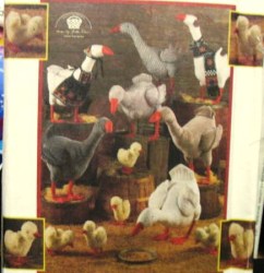 8957 SIMPLICITY 28'' GEESE DOLLS, BABUSHKA, APRON, 9'' GOSLINGS QUILTED PATTERN